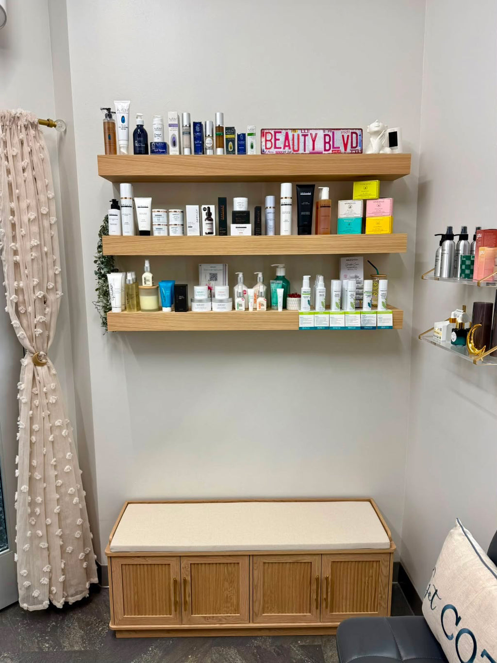 White Oak Floating Shelf