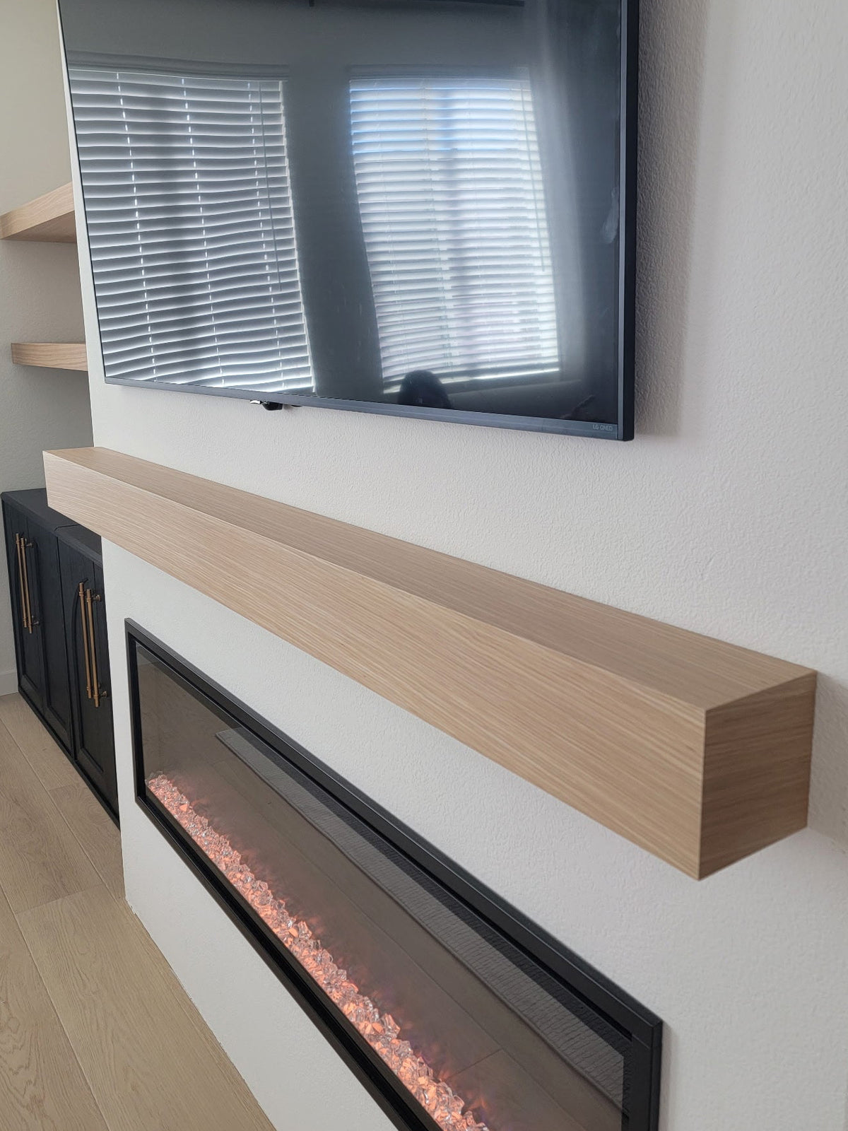 White Oak Fireplace Mantel