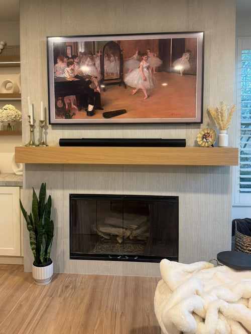 White Oak Fireplace Mantel