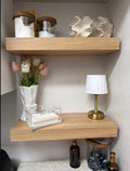 White Oak Floating Shelf